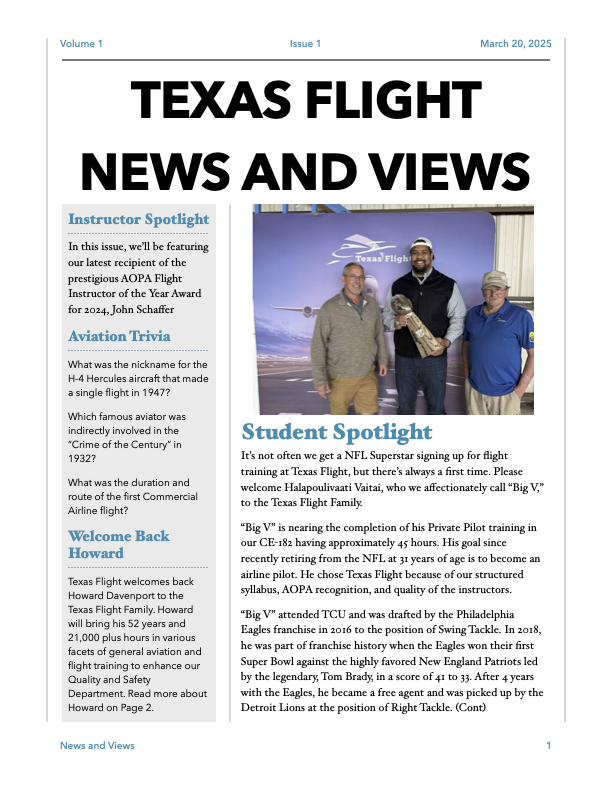 March Newsletter Page 1